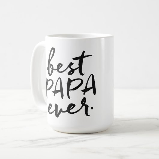Handgeschriebener bester Papa überhaupt Kaffeetasse (Vorderseite Links)
