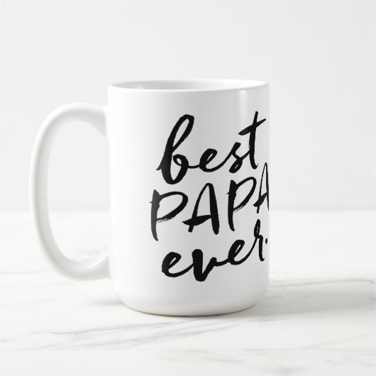 Handgeschriebener bester Papa überhaupt Kaffeetasse (Links)