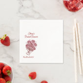 Handgeschriebener Blumenstrauß Brautparty Serviette (Beispiel)