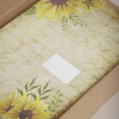 Handgeschriebener Brief für Vintage Sonnenblumen Seidenpapier