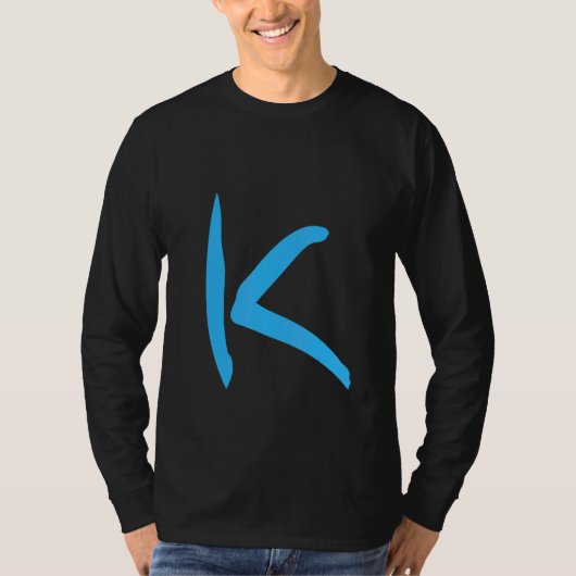 Handgeschriebener Buchstabe K des Alphabets T-Shirt (Vorderseite)