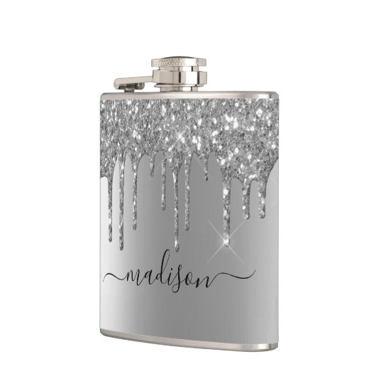 Handgeschriebener Calligraphie-Glitzer für benutze Flachmann (Links)