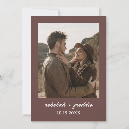 Handgeschriebener Champagnerturm Save the Date Einladung (Rückseite)