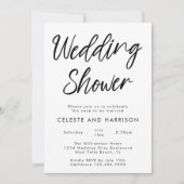 Handgeschriebener Chic Moderner Minimalistischer P Einladung (Vorderseite)