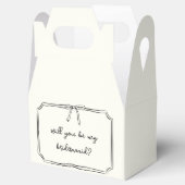 Handgeschriebener Coquette Bow Bridesmaid-Vorschla Geschenkschachtel (Geöffnet)