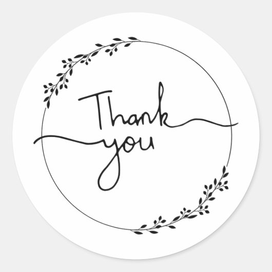 Handgeschriebener Dank, Aufkleber (Vorderseite)