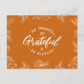 Handgeschriebener, dankbarer Erntedank Postkarte (Vorderseite)