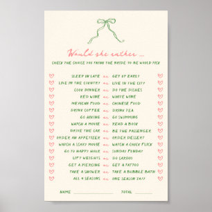 Handgeschriebener Download würde sie eher spielen Poster