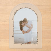 Handgeschriebener Eleganter Moderner Bogen Save th Acryleinladungen (Vorderseite)