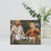 Handgeschriebener Familienname 2 Foto Urlaub (Stehend Vorderseite)