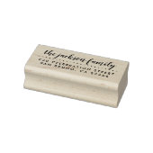 Handgeschriebener Familienname | RÜCKSENDEADRESSE Gummistempel (Stempel)