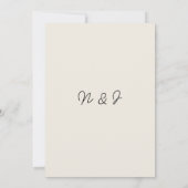 Handgeschriebener farbenfroher Retro-Spaß Einzigar Einladung (Rückseite)