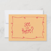 Handgeschriebener farbiger Retro Bold Unique Weddi RSVP Karte (Rückseite)