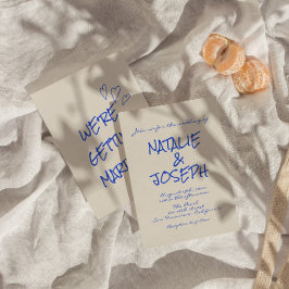 Handgeschriebener farbiger Retro Funky Einzigartig Einladung