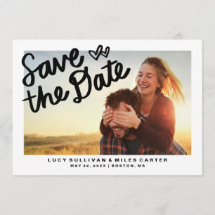 Handgeschriebener Foto-Save the Date Rahmen Save The Date