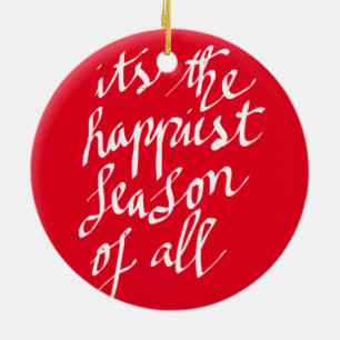 Handgeschriebener frohe Weihnacht-Skript-Feiertag Keramikornament