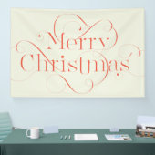 Handgeschriebener froher Weihnachtstext mit Schnör Banner (Messe)