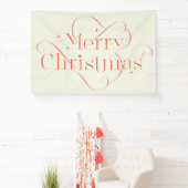 Handgeschriebener froher Weihnachtstext mit Schnör Banner (InSitu)