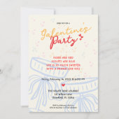 Handgeschriebener Galentiner-Tagesskriptbogen für  Einladung (Vorderseite)