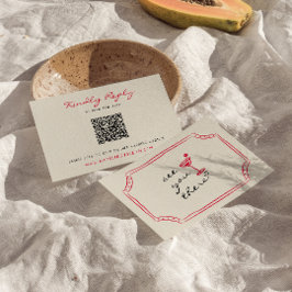 Handgeschriebener, Gezeichnet Retro Whimsical QR C RSVP Karte