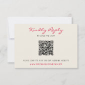Handgeschriebener, Gezeichnet Retro Whimsical QR C RSVP Karte (Vorderseite)