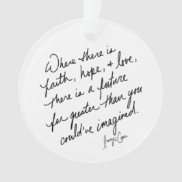 Handgeschriebener Glaube Hoffnung und Liebe Spirit Ornament