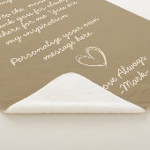 Handgeschriebener Gold-Liebe-Letter oder -Meldung Sherpadecke (3/4)