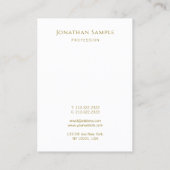 Handgeschriebener Gold Text Moderne vertikale Vorl Visitenkarte (Rückseite)