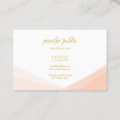 Handgeschriebener Goldskriptname Beruflich Elegant Visitenkarte (Rückseite)