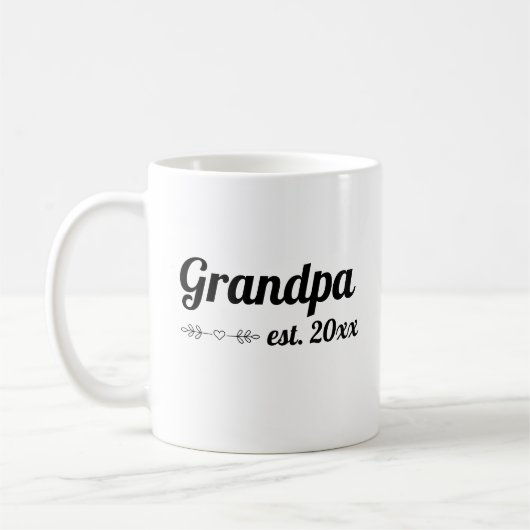 Handgeschriebener Großvater Jahr Kaffeetasse (Links)