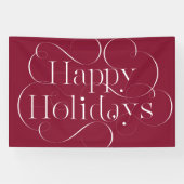 Handgeschriebener Happy Holidays Text mit Schnörke Banner (Horizontal)