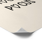 Handgeschriebener Hokuspokus Poster (Ecke)