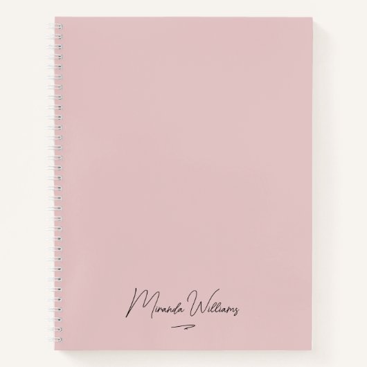 Handgeschriebener Individuelle Name mit Minimalist Notizblock (Vorderseite)