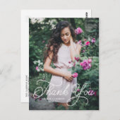 Handgeschriebener Kalligraphie-Abschluss Vielen Da Postkarte (Vorne/Hinten)