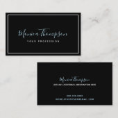 handgeschriebener kursiver Name auf weiblichem Sch Visitenkarte (Vorne/Hinten)