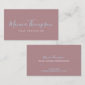 handgeschriebener kursiver Name auf weiblicher sta Visitenkarte (Vorne/Hinten)