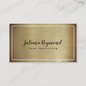 handgeschriebener kurviger Name auf bräunlichem Go Visitenkarte (Vorderseite)