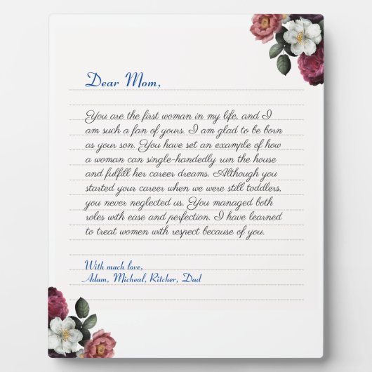 Handgeschriebener Liebe für Flachbildschirme Fotoplatte (Vorderseite)