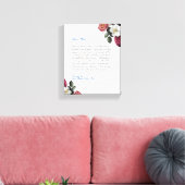 Handgeschriebener Liebe für Flachbildschirme Leinwanddruck (Insitu (Wohnzimmer))