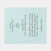 Handgeschriebener Liebe oder angepasste Nachricht Fleecedecke (Vorderseite (Horizontal))