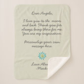 Handgeschriebener Liebe oder angepasste Nachricht Sherpadecke (Vorderseite)