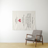 handgeschriebener Liebe oder anpassbare Nachricht  Wandteppich (Beispiel (Horizontal))