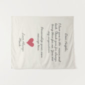 handgeschriebener Liebe oder anpassbare Nachricht  Wandteppich (Vorderseite (Horizontal))
