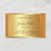 Handgeschriebener Mit Monogramm Glamour Gold Look  Visitenkarte (Rückseite)