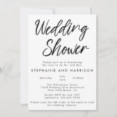 Handgeschriebener moderner Minimal-QR-Code-Poltera Einladung (Vorderseite)