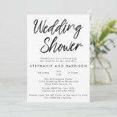 Handgeschriebener moderner Minimal-QR-Code-Poltera Einladung (Stehend Vorderseite)