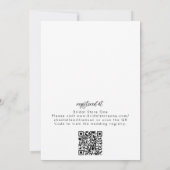 Handgeschriebener moderner Minimal-QR-Code-Poltera Einladung (Rückseite)
