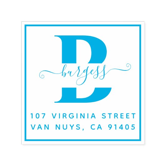 Handgeschriebener monographischer einfacher Platz Permastempel (Design)