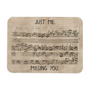 Handgeschriebener Musikkomposition Fugue Bach aus  Magnet