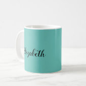 Handgeschriebener Name der Tasse des Kaffees Leuch (Vorderseite Links)